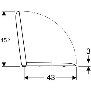 Siège de toilette Geberit ICon Square à fermeture douce avec mécanisme de dégagement rapide, blanc - Product Image 3