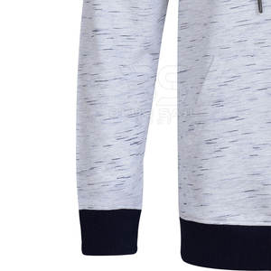 Vente en gros de sweats à capuche en polyester/coton épais pour hommes, vêtements d'hiver teints en couleur unie, vente en ligne - Product Image 4