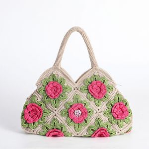 Bolso Tote Hecho a Mano con Flores de Crochet, Personalizable, Venta al Por Mayor, para Uso Diario y Ocasiones Especiales, para Mujer - Product Image 5