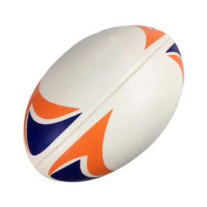 Ballons de rugby de qualité supérieure, couleurs personnalisées, neufs en stock - Meilleur fabricant, fabriqué au Pakistan - Product Image 1