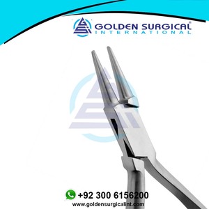 คีมจัดฟันจมูกกลมยาวปลายโค้งมนเหมาะสำหรับการจัดฟันและแถบ | ชุดทันตกรรมเครื่องมือผ่าตัด - Product Image 5