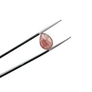 ลูกปัดทรงลูกแพร์สีชมพูสตรอเบอร์รี่ ขนาด 9x12 มม. คุณภาพ AAA+ คู่จับคู่ สำหรับงานประดิษฐ์เครื่องประดับ - Product Image 5