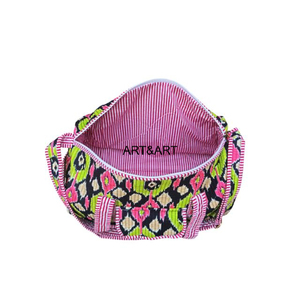Indian Block Print Cotton Duffle Bag for Women Quilted Floral Overnight Travel Casual Luxury Weekender Sport Perfect Gift - Product Image 6