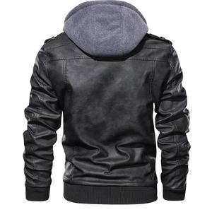 Nouvelle veste en cuir pour hommes de haute qualité pour motard matériau de qualité supérieure en peau d'agneau véritable vieilli-prix de gros - Product Image 4