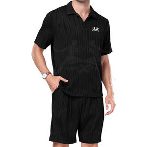 เซ็ตเสื้อโปโลและกางเกงขาสั้นสำหรับผู้ชายเสื้อโปโลสองชิ้นและกางเกงขาสั้นออกแบบโลโก้ได้ตามต้องการ - Product Image 5