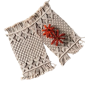 Almohadilla de mesa de comedor de macramé bohemio personalizada al por mayor, alfombrillas y almohadillas de algodón sostenible, accesorios para el hogar - Product Image 1