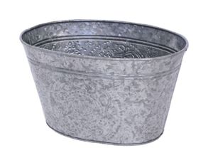 Venta caliente decoración del hogar al por mayor mejor calidad galvanizada hoja Metal jardín maceta bañera decoración al aire libre macetas y cubo - Product Image 3