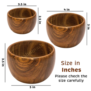 Ensemble de 3 grands bols à dattes, fabrication personnalisée, réutilisables, 100% naturels, avec cuillère pour une utilisation régulière à la maison - Product Image 6