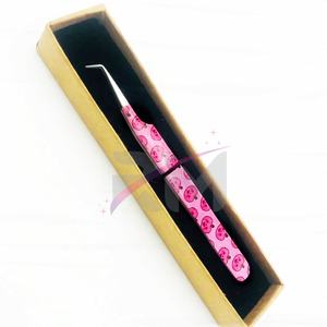 RMI Halloween Rose Couleur Papier Enduit Conception Et Pince À Cils À Pointe Argentée Et Pince À Épiler À Extension De Cils - Product Image 5