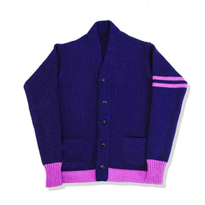 Cárdigan de punto de acrílico con cuello en V informal de alta calidad, suéter universitario de invierno, botón para hermandades, fraternidades - Product Image 1