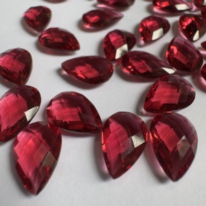 อัญมณีทัวร์มาลีนสีชมพูตัดลูกแพร์สำหรับทำเครื่องประดับอัญมณีอัญมณีอัญมณีอัญมณีหลวมเหลี่ยมเพชรพลอยสำหรับแหวนต่างหูสร้อยคอ - Product Image 2