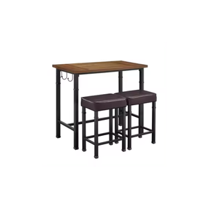 Direct Factory Sale Customizable Size Commercial Restaurant <b>Bar</b> <b>Table</b> Stool Set Good Manufacturing Indonesia Dining Application - Product Image 5