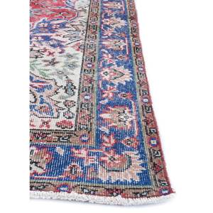 Tapis en laine vintage 9x12 noué à la main, motifs abstraits rectangulaires en puzzle rouge-orange pour entrée et couloir - Pae-2046 - Product Image 4