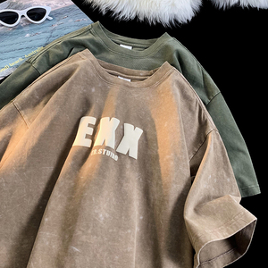 Personalizado para hombre Puff Imprimir Streetwear Tee OEM Fábrica de algodón de gran tamaño T Shirt 3D Raised Logo Design Shirt - Product Image 5