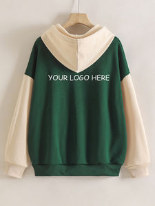 เสื้อสเวตเตอร์คลุมไหล่แบบมีฮู้ดสำหรับผู้ชายและผู้หญิงเสื้อสเวตเตอร์แฟชั่นผ้าคอตตอน100% มีสองสีขนาดใหญ่พิเศษดีไซน์แบบ OEM - Product Image 4