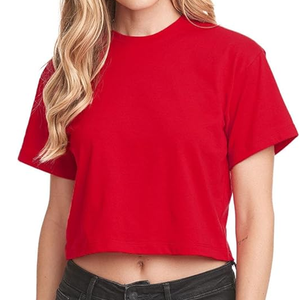 Camisetas Cortas Transpirables para Mujer, Precio de Oferta, Personalizadas al por Mayor, Hechas a Medida, Camisetas Cortas de Manga Corta para Mujer - Product Image 5