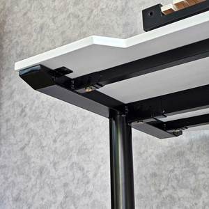 StudioDesk 140x80cm <b>Solid</b> <b>Wood</b> Studio <b>Desk</b> with Round Iron Legs Assembled Office & Dining <b>Desk</b> for Hotel Use-SD68017 - Product Image 6