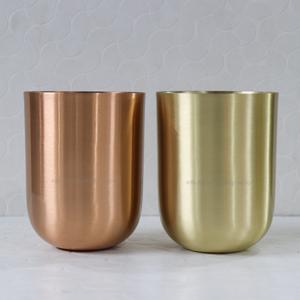 Tarro de vela de cobre con logotipo personalizado, recipientes de metal hechos a mano para hacer velas, recipientes de cera vacíos para decoración del hogar - Product Image 4