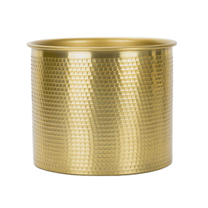 กระถางโลหะทรงเกลียวสีทองพร้อมกระถางตกแต่งระดับพรีเมียมสำหรับตกแต่งบ้านและสำนักงานที่ทันสมัย - Product Image 3