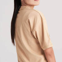 T-shirts en coton pour femmes avec logo personnalisé T-shirts décontractés de couleur unie à la mode pour femmes Vente en gros de qualité supérieure décontractés de haute qualité