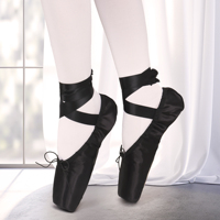 Zapatillas de Ballet en Stock en EE. UU., Color Oro Rosa, Satén con Suela de Cuero Genuino, Almohadillas para los Dedos, Forro de Algodón para Entrenamiento de Niñas