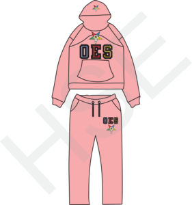 Custom OES Multi Color Tracksuit | Embroidered Hoodie and <b>Sweatpants</b> <b>Set</b> - Product Image 3