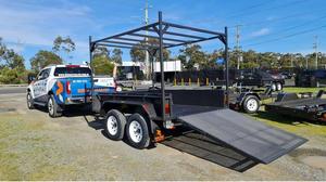 Remolque de Carga y Utilitario TANDEM Nuevo de 8x5 con Portaequipajes y Rampa de Malla - Product Image 3