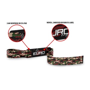 Adjustable Durable Camouflage Weightlifting Straps Strong Cotton Web Grip Wrist Support Custom Logo for Heavy Lifts Training - Product Image 2