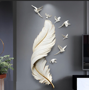 Pétales de fleurs en métal doré, ensemble de décoration murale de 2 pièces, art en métal design pour salon, chambre à coucher, maison et bureau - Product Image 5