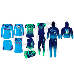 Uniforme de cheerleading en polyester de nouvelle conception Uniforme de cheerleading de couleur contrastée pour service OEM - Product Image 1