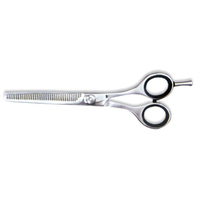 Ciseaux de coiffure professionnels en acier inoxydable finis de couleur argentée pour une utilisation en salon et l'amincissement des cheveux