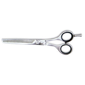 Ciseaux de coiffure professionnels en acier inoxydable finis de couleur argentée pour une utilisation en salon et l'amincissement des cheveux - Product Image 6