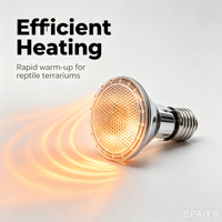Lampe chauffante à halogénures métalliques Petpetzone, culot E26/E27, 25W/50W/75W, ampoule chauffante pour reptiles, 110-120V/220-240V, UVA, chauffage ponctuel écologique