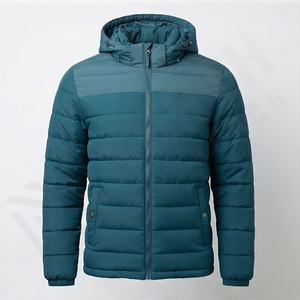 Parka d'hiver décontracté pour homme, manteaux matelassés à bulles, veste matelassée à capuche, grande taille, rembourrage en coton léger, vêtements d'extérieur chauds adaptés à l'extérieur - Product Image 1