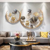 Art mural en métal multicolore floral au design moderne Offre Spéciale décoration intérieure contemporaine