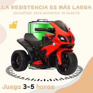 Moto elettrica per bambini con luci telecomando musica sicura 15km di autonomia