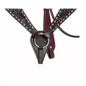 Calidad superior Nuevo diseño Handtooled Western Horse Headstall Cuero duradero Tooled y tallado - Product Image 2