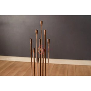 Candelabros rústicos de diseño moderno, soporte alto, 9 portavelas, fiestas de boda y decoración del hogar, portavelas religioso - Product Image 4