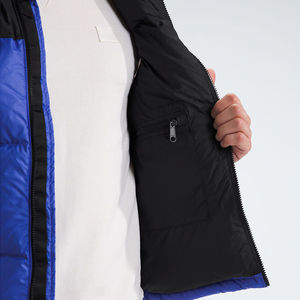 Vêtement d'extérieur d'hiver professionnel de haute qualité, vente en gros, logo personnalisé, service OEM, veste matelassée pour homme, anti-rides, 100% polyester - Product Image 3