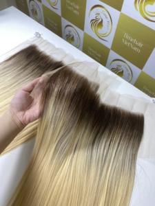 13*6 613 blonde cuticule aligné vietnamien HD Lace Front perruques extensions de cheveux humains bruts Bundle grande qualité - Product Image 2