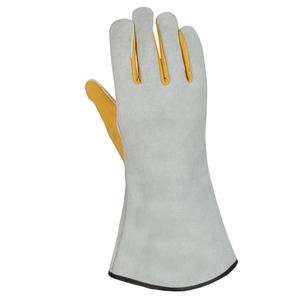 Nouveau 2025 vente en gros de gants de soudage en cuir de chèvre noir de qualité supérieure/nouveau dernier design 2025 gants de soudage - Product Image 6
