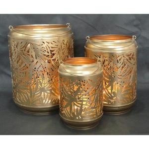 Bougeoir chauffe-plat en métal avec motif de feuille d'érable Ensemble de 2 bougeoirs chauffe-plat en métal Vente à chaud Bougeoir en métal Présentoir de table votive - Product Image 3