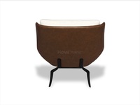 Dossier Pieds en acier enduit de poudre Fauteuil de salon une place Meilleur prix Fauteuil de loft OEM en contreplaqué au design moderne