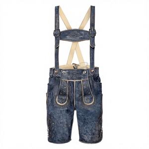 Pantalon en cuir de chèvre de haute qualité, coupe-vent, épaisseur 1,2 mm, pour hommes, costume de carnaval, Oktoberfest, Beerfest, clubs, serveur, cosplay - Product Image 1