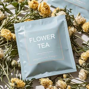 スタンドアップポーチ健康的な天然ジッパーフラワーティーバッグ窓付きOEMカスタムプリント再利用可能高品質 - Product Image 6