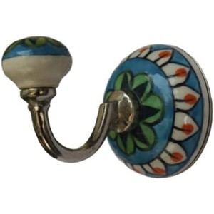 Ganchos de toalla montados en la pared ecológicos de Metal de cerámica coloridos de diseño Floral para colgar ropa joyería baño sala de estar - Product Image 3