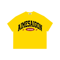 Camiseta Unisex Oversize de Corte Cuadrado, Transpirable, con Bordado y Estampado, Tela Waffle, Corte Corto, Tallas Grandes, para Adolescentes, ODM OEM