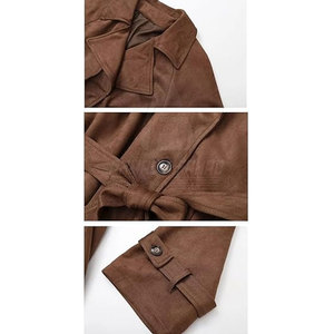 Manteau en daim et laine coupe-vent pour femmes, élégant pour l'hiver, pour un usage quotidien, les voyages et les tenues urbaines - Product Image 3