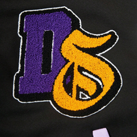 Patchs en chenille personnalisés de haute qualité pour blousons universitaires d'hiver, design patchwork, vente en gros, uniforme scolaire américain, logo personnalisé