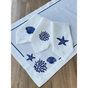 Set Runner e tovaglioli 7 pezzi blu marino - Product Image 1